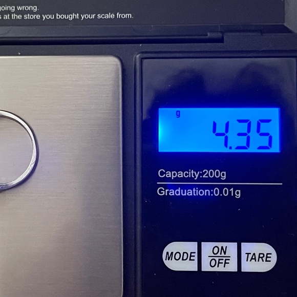 14k white gold moissanite ring size 7 - Picture 5 of 11